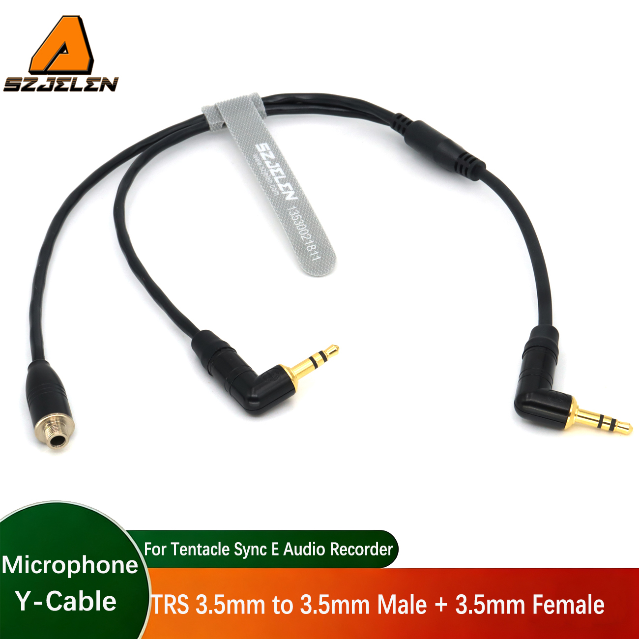 3.5mm TRS  1 to 2 Microphone Y-Cable for Tentacle Sync E Audio Recorder