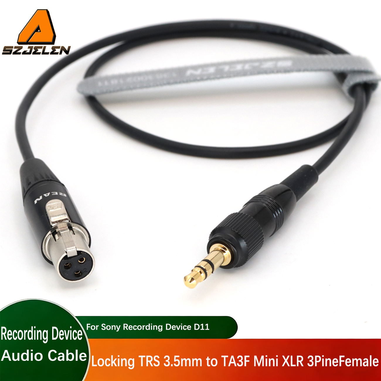 Audio Cable Locking 3.5mm to TA3F/XLR 3Pin Male/Female for SONY 