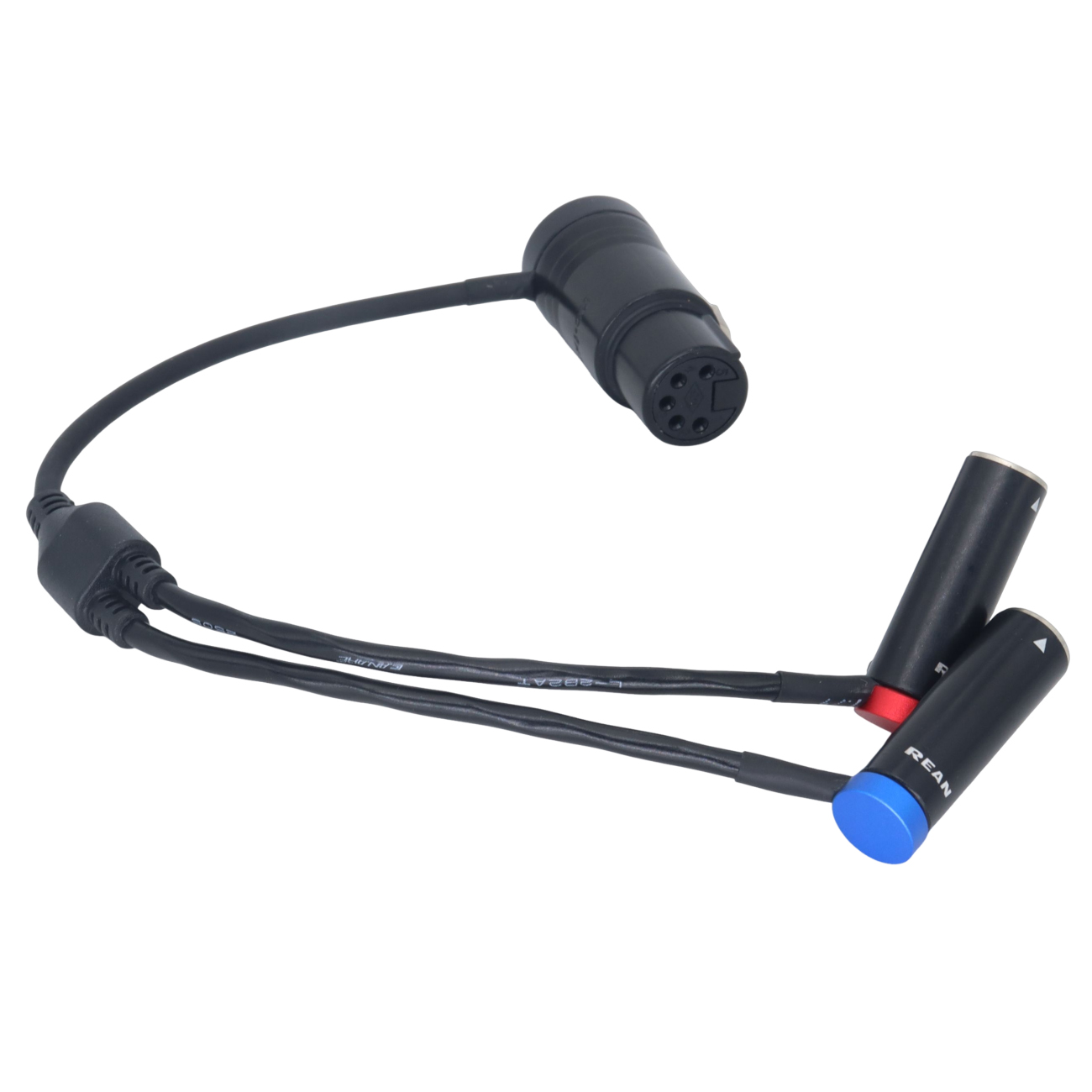 Low-Profile XLR 4Pin Female to Dual Low-Profile TA3M Splitter Cable