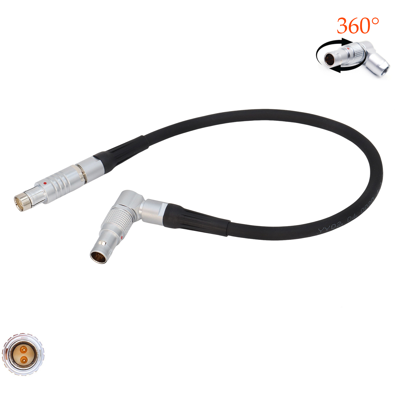 0B 2Pin Male to RS 3Pin Female CCM-1 Camera Control Monitor Power Cable for ARRI Alexa 35, Alexa Mini LF Camera