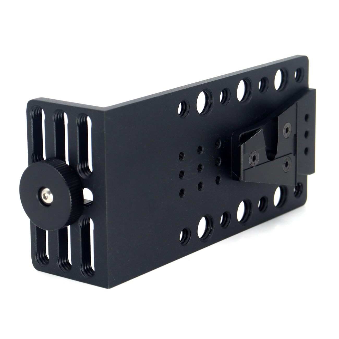 V-Mount Right Angle Bracket with 1/4"-20 Screw, 1/4"-20 & 3/8"-16 Holes for Video Accessory Expansion Mount for Camera Cheese Plate, Holder, Field Monitor