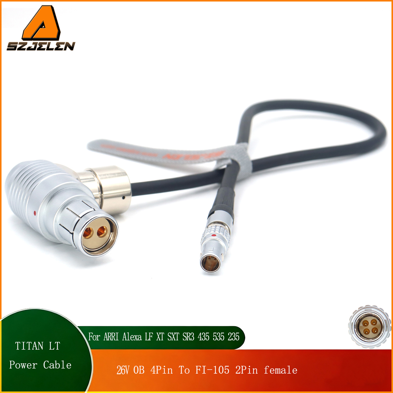For Titan LT Gimbal 0B 4Pin 26V To XT 2Pin Female Power Cable For ARRI Alexa Classic, XT SXT, Alexa 65 LF Camera