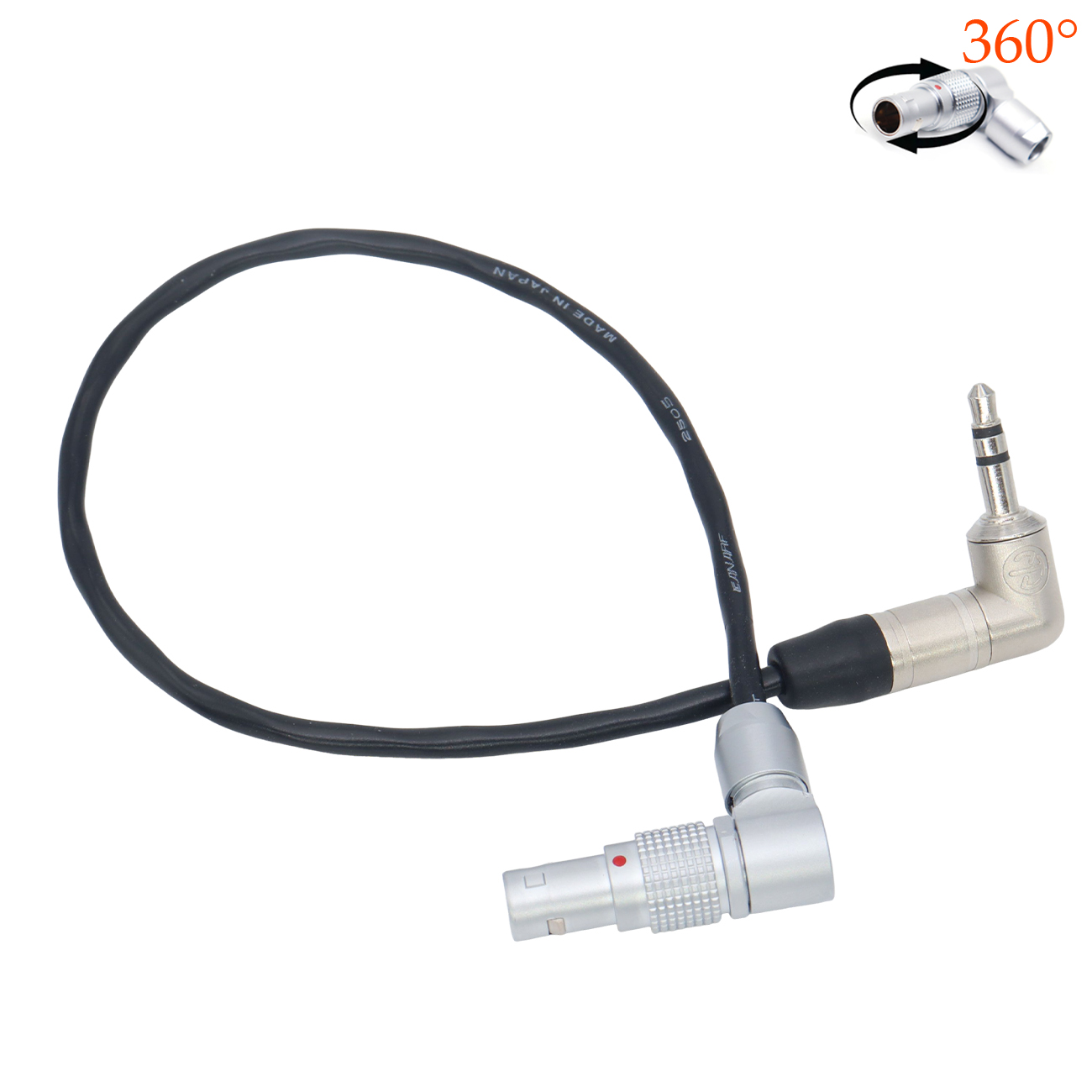 Pixboom Spark Camera To DEITY TC-1 Time Code Synchronization Cable EXT 9 Pin To 3.5mm With Locked Compatible with RED RED V-RAPTOR/KOMODO