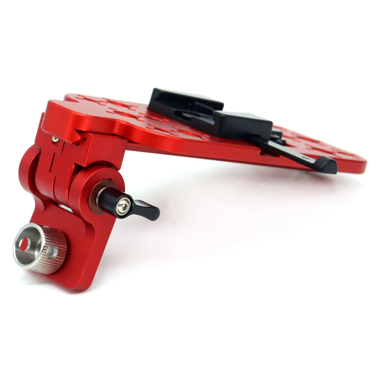 V-Mount Quick Release Plate, 3/8 & 1/4" Thread Expansion Plate, Adjustable Up/Down & Front/Back via Gear Knob