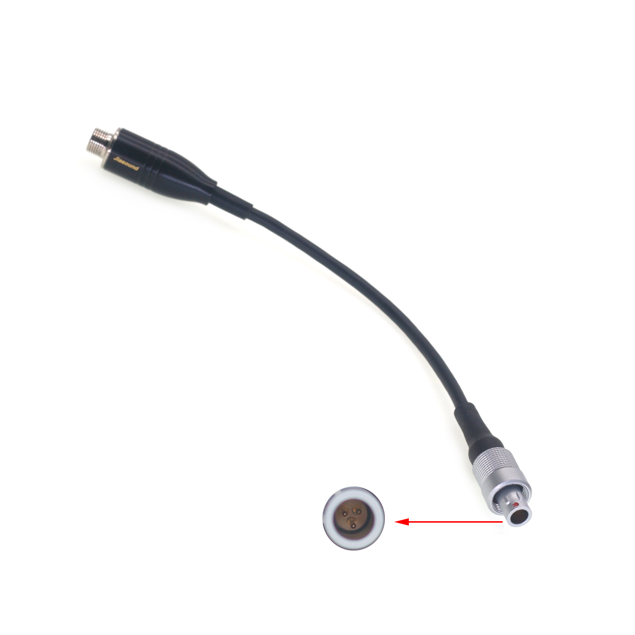 Audio Cable Locking 3.5mm Female to FVB 3Pin Male for Sennheiser ME2 to SK50 SK250 SK2000 Zaxcom TRX Transmitter
