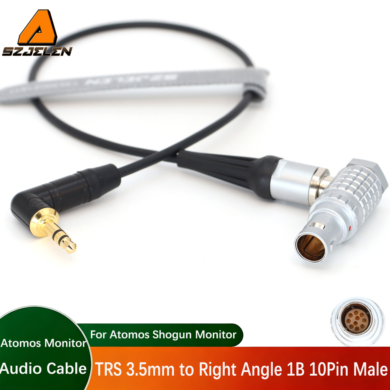 Audio Cable FHG 1B 10Pin to 3.5 for Sony D11, Atomos Shogun Monitor