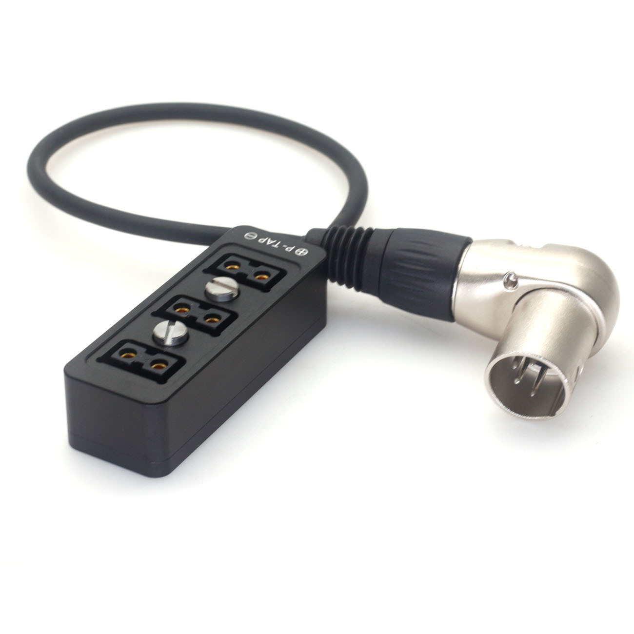 Elbow XLR 4Pin to D-tap Power three-way splitter for Blackmagic URSA Mini Pro