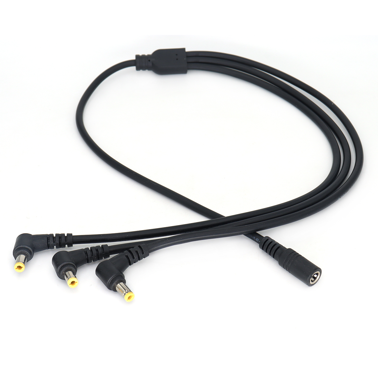 Power Cable D-tap Male/DC2.5 Female To 3x DC 5.5x2.5mm Monitor Power Cords With Right Angle Connectors, for Multi Monitor