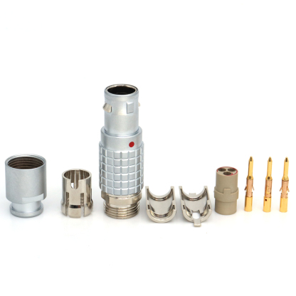 FGG EGG 0B 1B 2~7Pin Metal Circular Connector Without Welding, Crimping Plug Socket