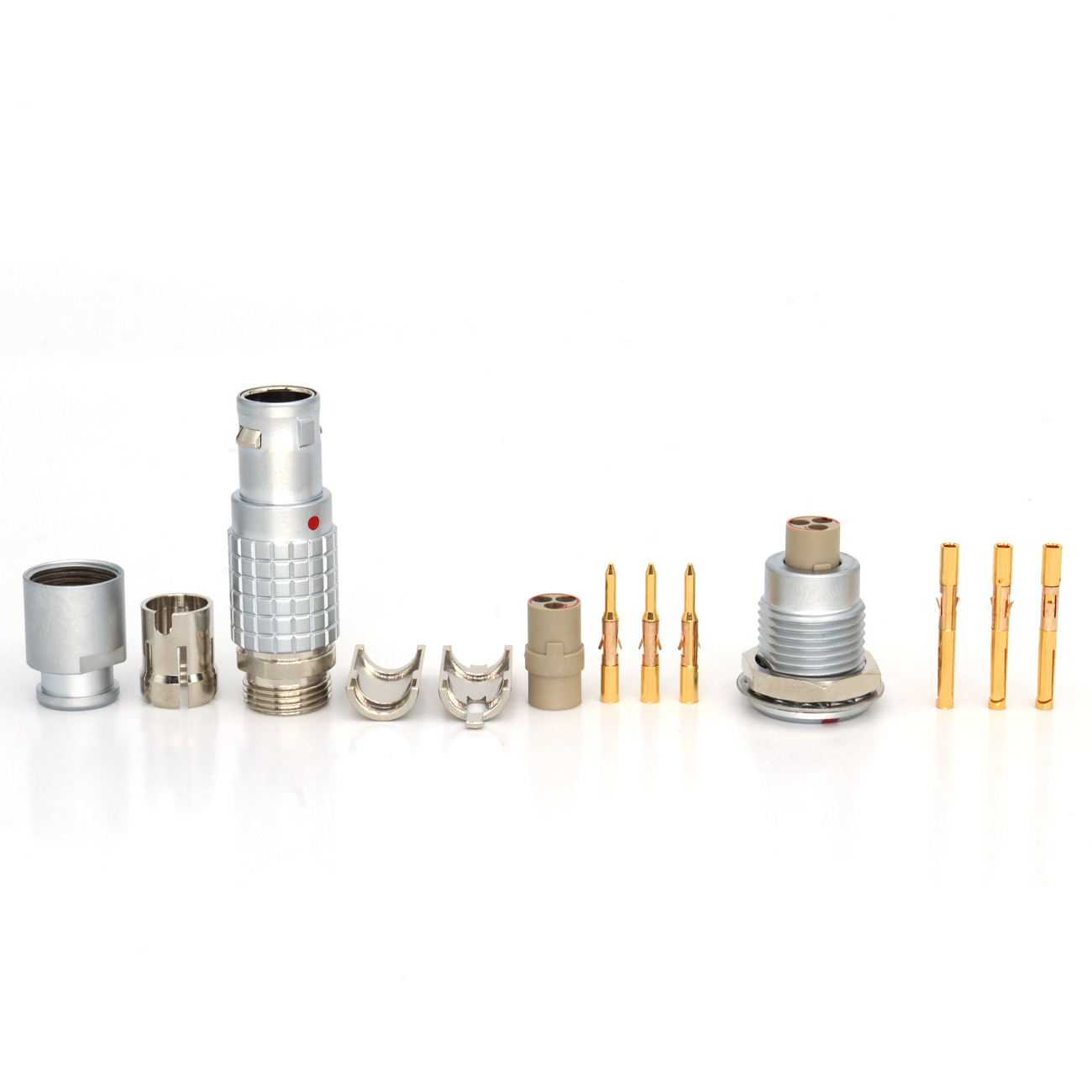 FGG EGG 0B 1B 2~7Pin Metal Circular Connector Without Welding, Crimping Plug Socket