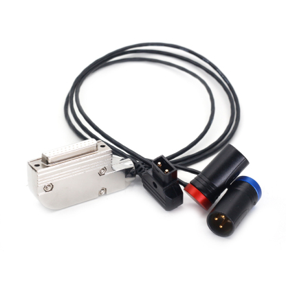 DB25 Female to D-tap and Dual Low-profile XLR 3Pin for Lectrosonics/Wisycom/Sennheiser/Sony/Audio LTD Receiver