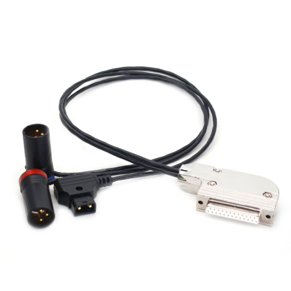 DB25 Female to D-tap and Dual Low-profile XLR 3Pin for Lectrosonics/Wisycom/Sennheiser/Sony/Audio LTD Receiver
