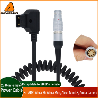Power Cable D-TAP to 2B 8Pin Female for ARRI Alexa 35, Alexa Mini, Alexa Mini LF, Amira Camera