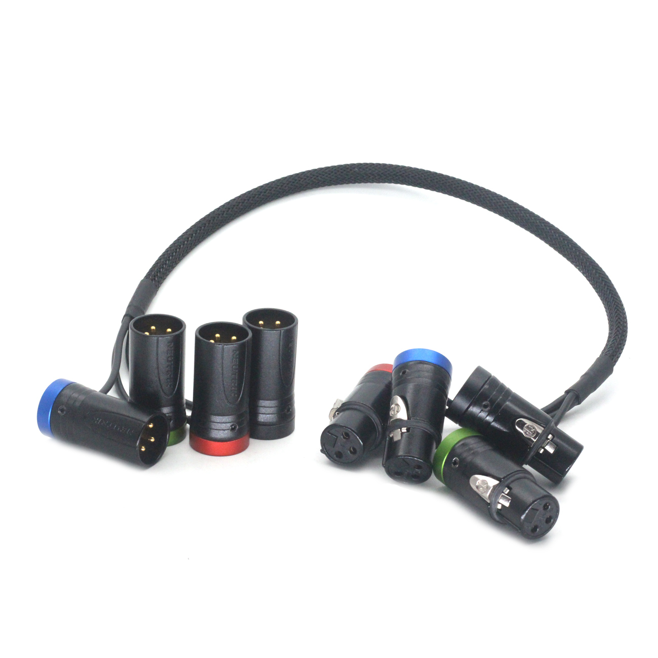 Audio Cable 4 Channel Short XLR 3Pin Male to Female for SCORPIO link Lectrosonics