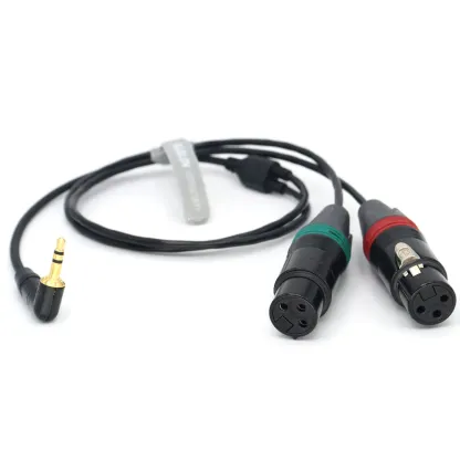 Audio Cable 3.5mm TRS to Double XLR 3Pin Female