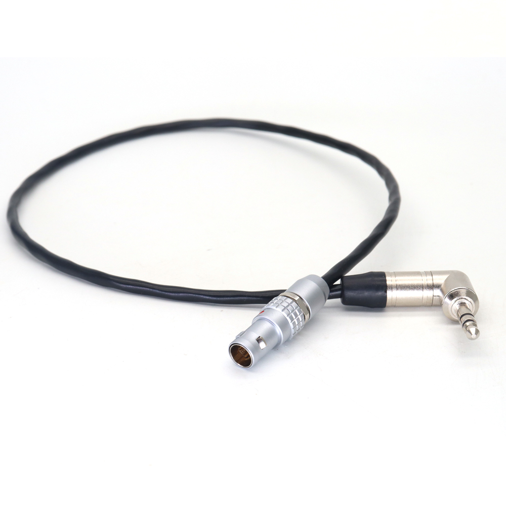 Timecode Cable Elbow 3.5mm TRS to Short 0B 5Pin for ARRI Alexa Mini/XT