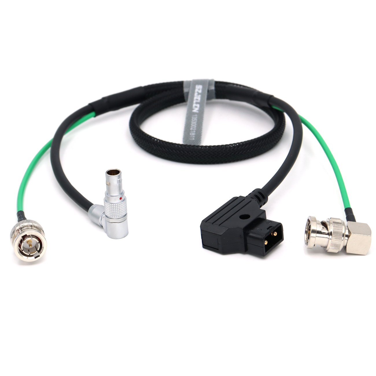 Power Video Cable D-tap to Adjustable Elbow 0B 2Pin + 75ohm SDI for Teradek, Vaxis Transmission