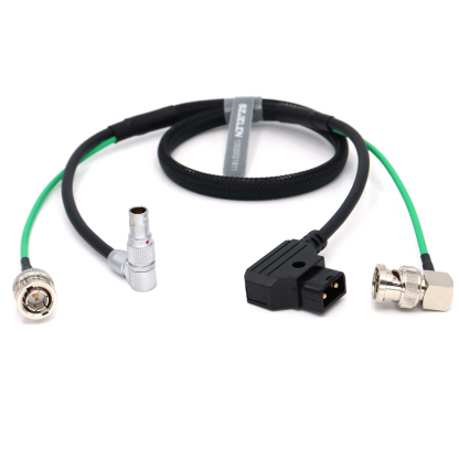 Power Video Cable D-tap to Adjustable Elbow 0B 2Pin + 75ohm SDI for Teradek, Vaxis Transmission