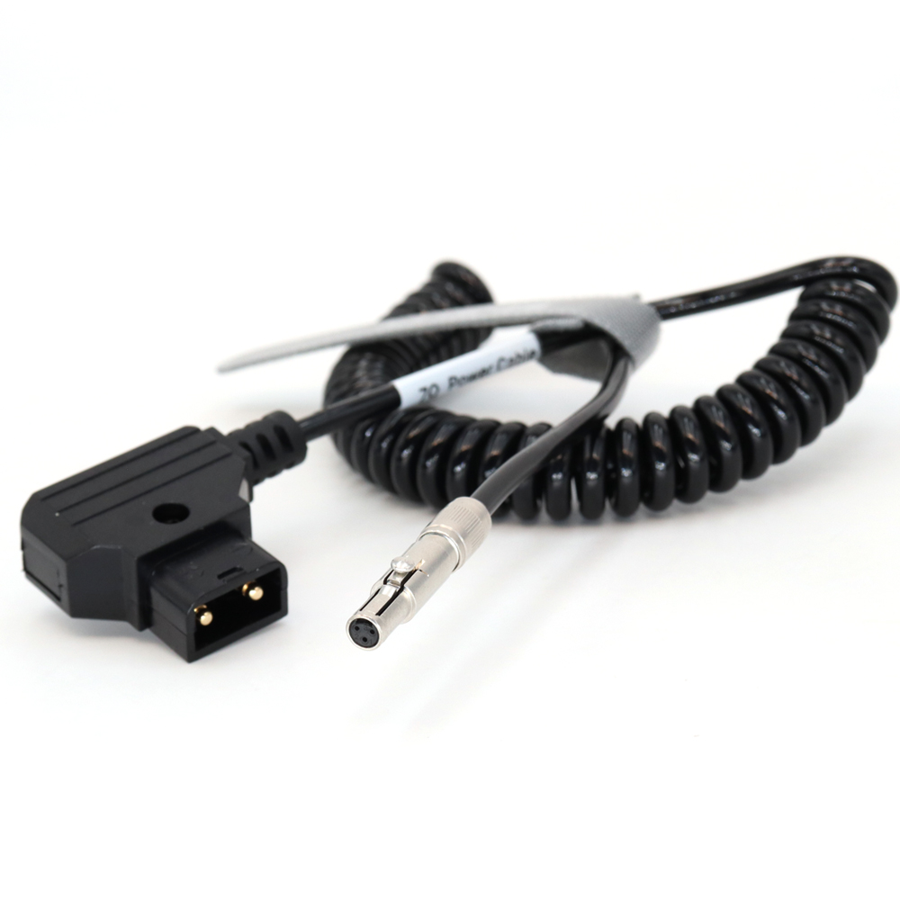 Power Coiled Cable D-tap to 3Pin Female for Odyssey 7Q/7Q+ Monitor