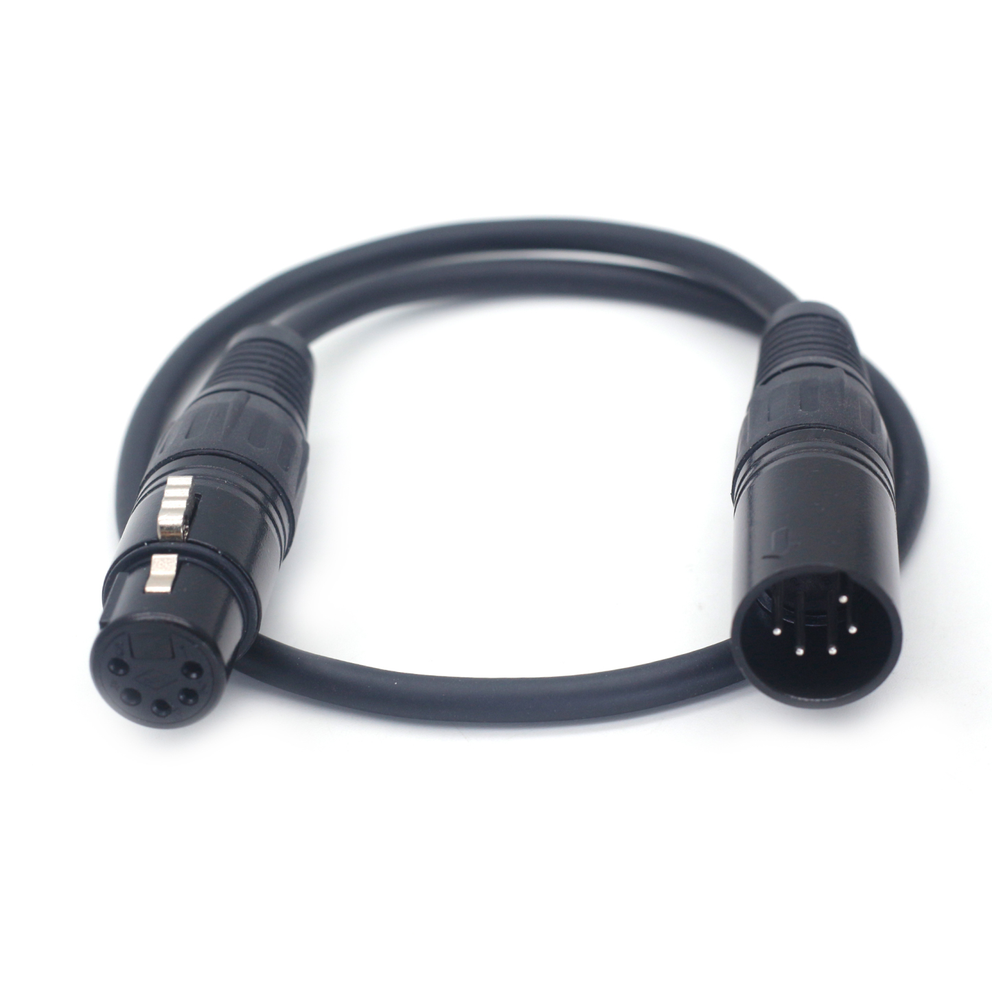 Power Cable XLR 5Pin Male to Female DMX Cable for Stage Lighting Input & Output
