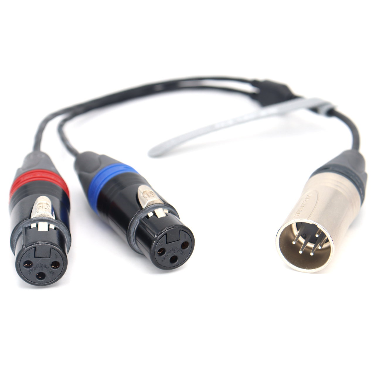 Audio Cable NEUTRIK XLR 5Pin Male to Dual XLR 3Pin female for ARRI Amira，sony Venice 