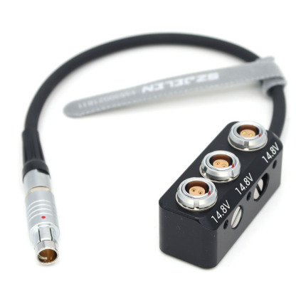 12V 0B 2Pin/RS 3Pin/D-tap to 3*0B 2Pin Female Hub Adapter Splitter for Camera ARRI, SONY, RED
