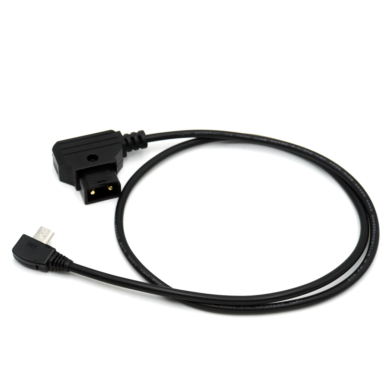 Nucleus-Nano Motor Power Cable P-TAP D-tap to Micro USB Right Angle 14.8V for Tilta V-Mount