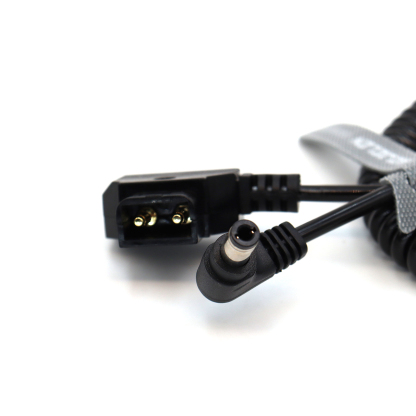 D-tap to Right Angle DC 2.5mm Coiled Power Cable