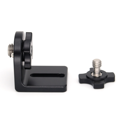 90° Angle Mini L-Shaped Mount Plate Kit with 3/8''-16,1/4"-20 Screw, Elastic Positioning Pin