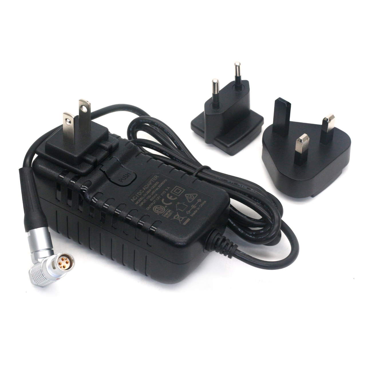 Power Adapter Cable AC 110-220V adapter to FGJ 1B 6pin Female 12V with US/UK/EU Plug for DJI Transmission