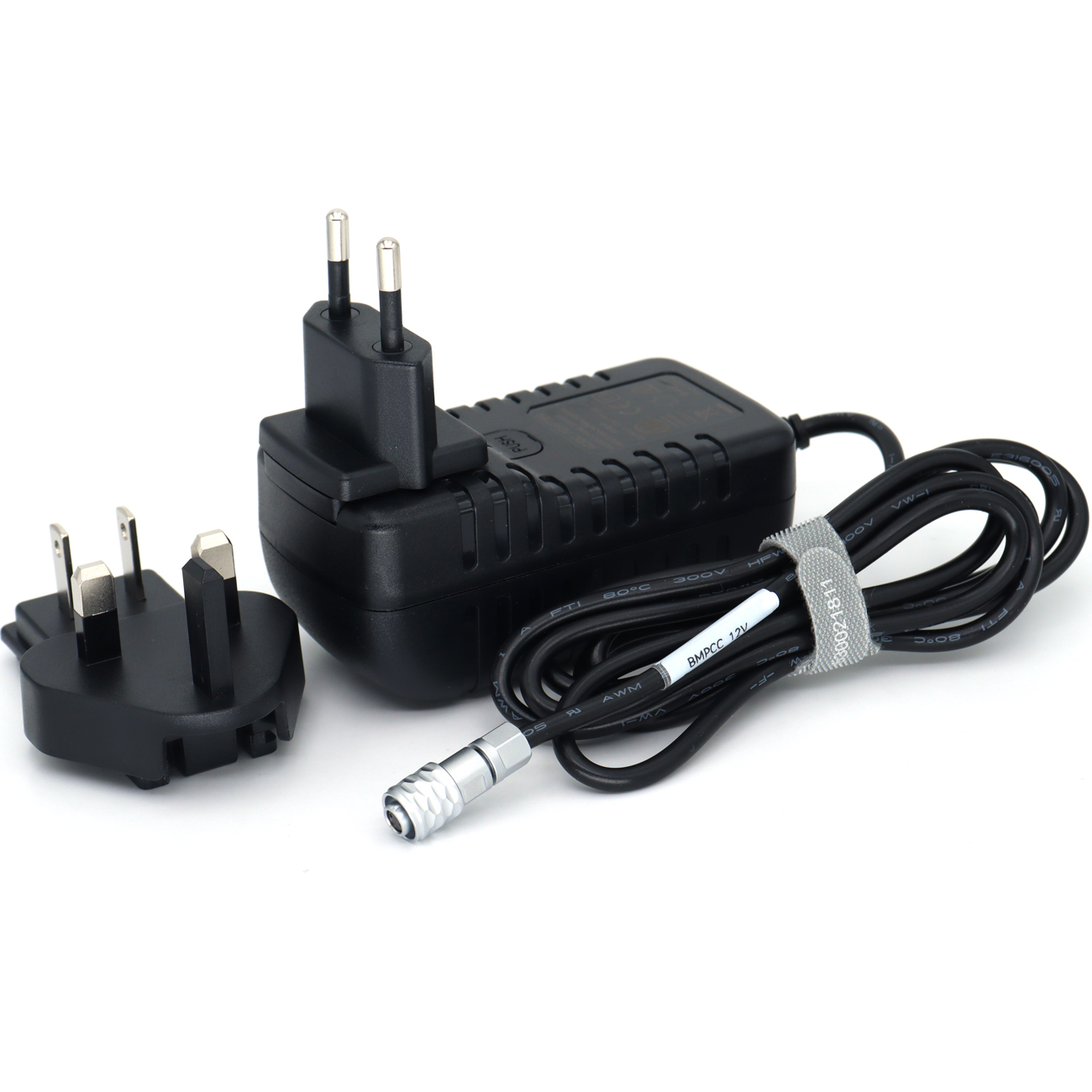 BMPCC 4K 6K 12V AC/DC Power Supply Adapter for BMPCC, Right Angle 2Pin Connector