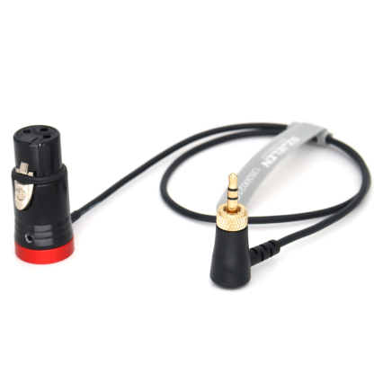 Audio Cable Locking 3.5mm TRS Right-Angle to Short XLR 3Pin Female for Sennheiser SK 500 G4 Sony UWP D11 D21