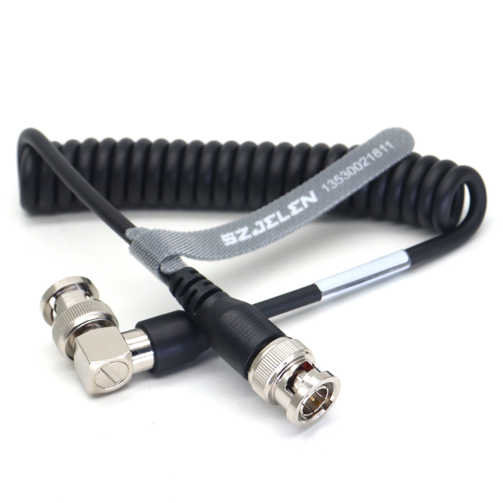 HD SDI Video Coiled Cable 75Ohm Coaxial Cable Camera SDI Video Cable