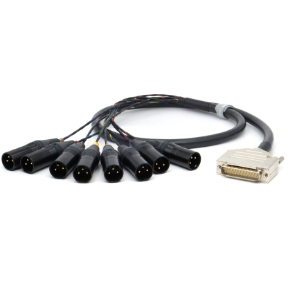 DB25 Male to 8 Channel XLR 3Pin Male Balanced Audio Cable for Studio Recording, Patch Bay, Mixing Console, Microphones