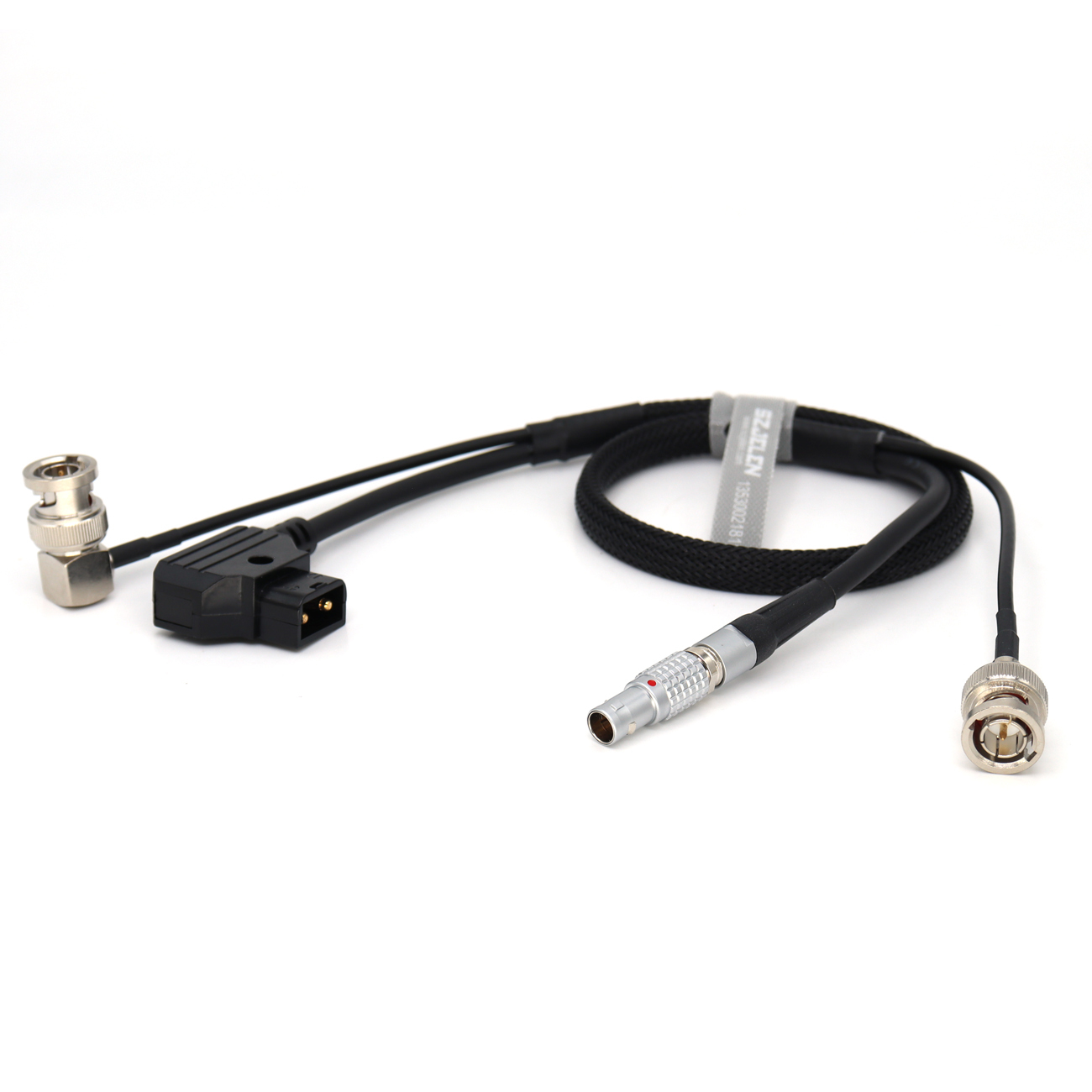 Power Video Cable D-tap to Adjustable Elbow 0B 2Pin + 75ohm SDI for Teradek, Vaxis Transmission