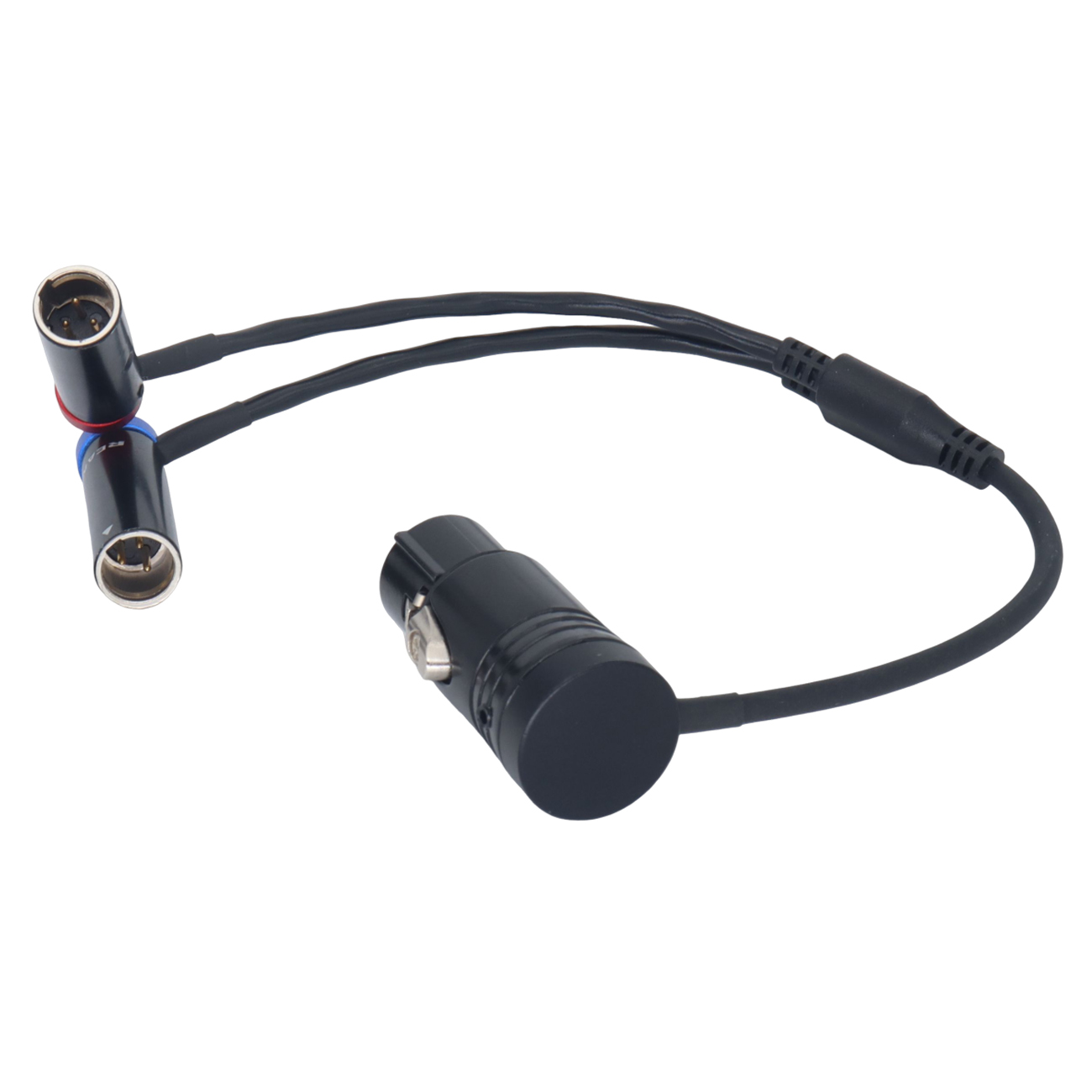 Low-Profile XLR 4Pin Female to Dual Low-Profile TA3M Splitter Cable