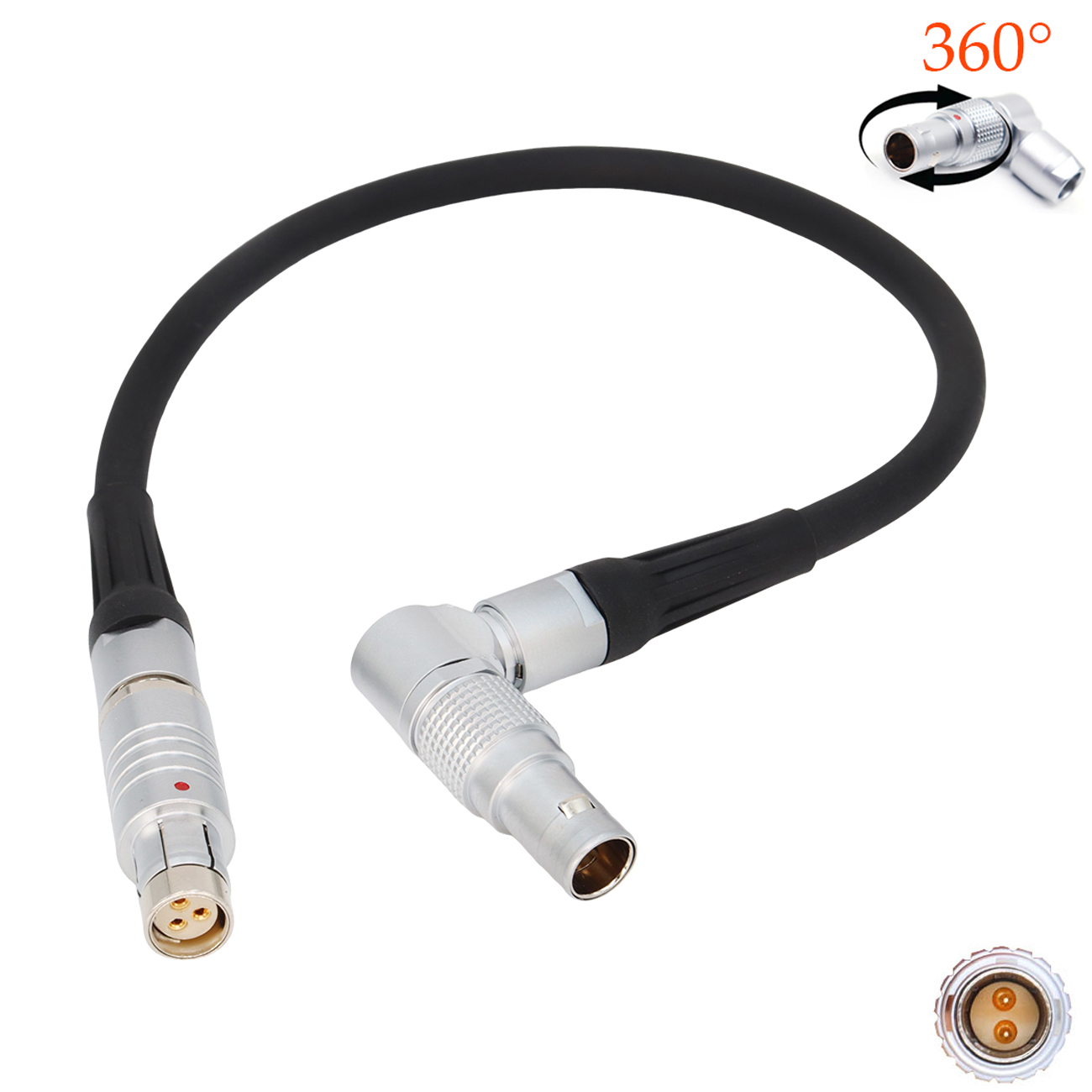 0B 2Pin Male to RS 3Pin Female CCM-1 Camera Control Monitor Power Cable for ARRI Alexa 35, Alexa Mini LF Camera
