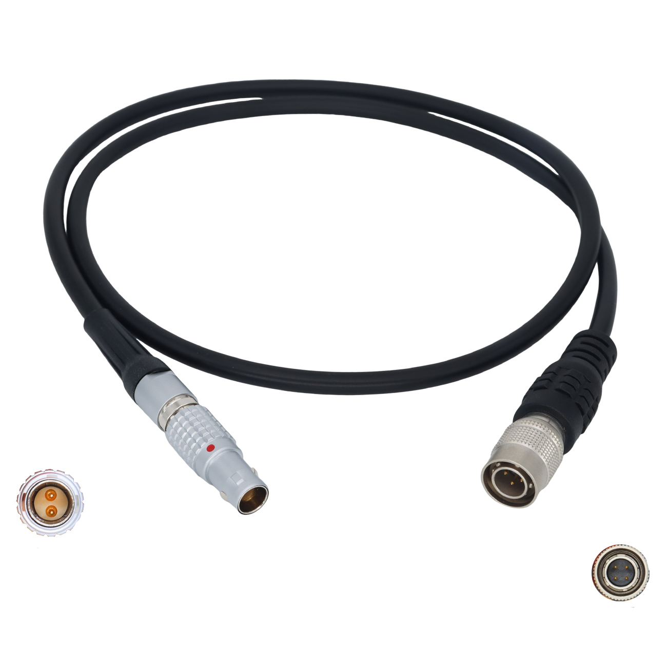 Camera Hirose 4Pin to 0B 2Pin Cable For Teradek/Vaxis/SmallHD Monitor/Sound Devices 688/644/633 Power Cable