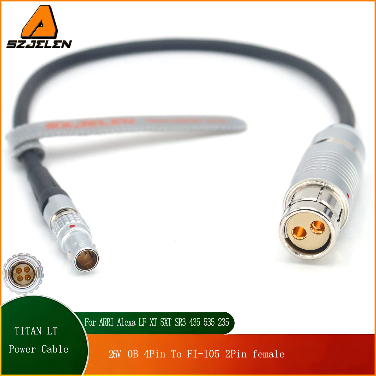 For Titan LT Gimbal 0B 4Pin 26V To XT 2Pin Female Power Cable For ARRI Alexa Classic, XT SXT, Alexa 65 LF Camera