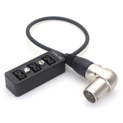 Elbow XLR 4Pin to D-tap Power three-way splitter for Blackmagic URSA Mini Pro