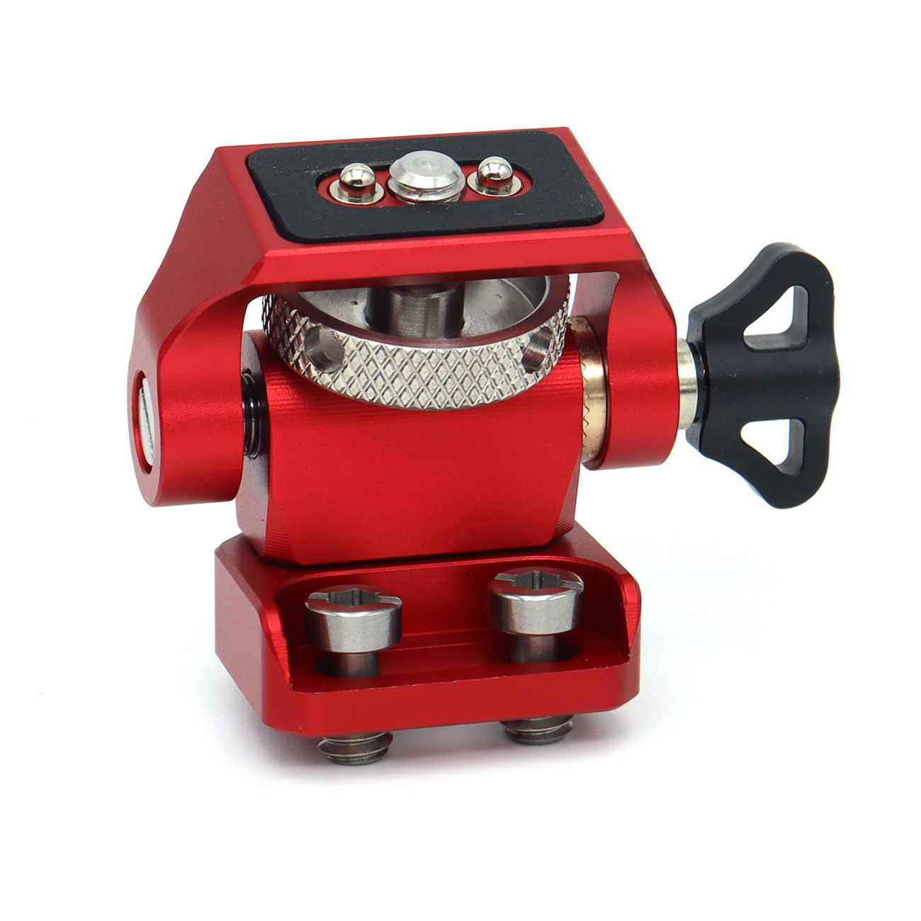 NATO Clamp/Cold Shoe/3/8/1/4 Screw DSLR Monitor Mount for ARRI Mount, 180° Tilt and 360° Swivel