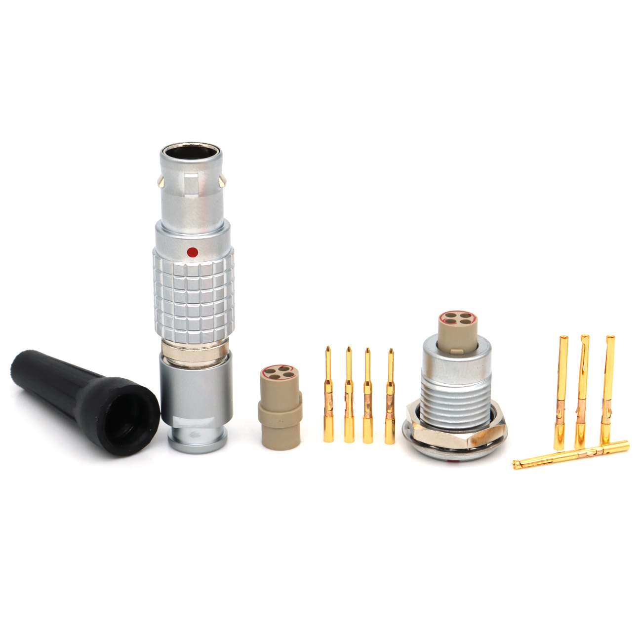 FGG EGG 0B 1B 2~7Pin Metal Circular Connector Without Welding, Crimping Plug Socket