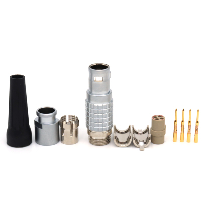 FGG EGG 0B 1B 2~7Pin Metal Circular Connector Without Welding, Crimping Plug Socket