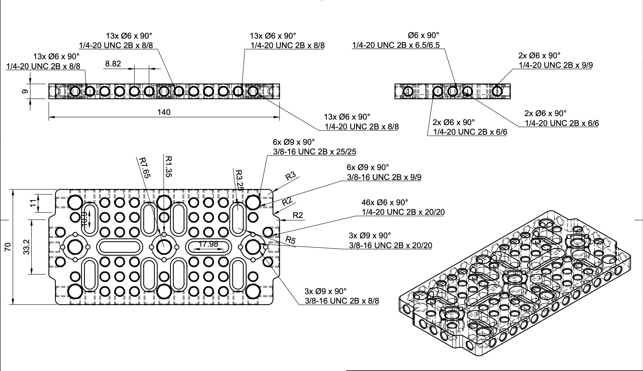 Universal 1/4 screw adapter plate, 3/8 quick installation plate, cold shoe interface adapter plate for Blackmagic URSA Cine