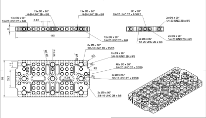 Universal 1/4 screw adapter plate, 3/8 quick installation plate, cold shoe interface adapter plate for Blackmagic URSA Cine