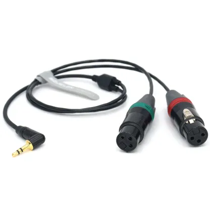 Audio Cable 3.5mm TRS to Double XLR 3Pin Female