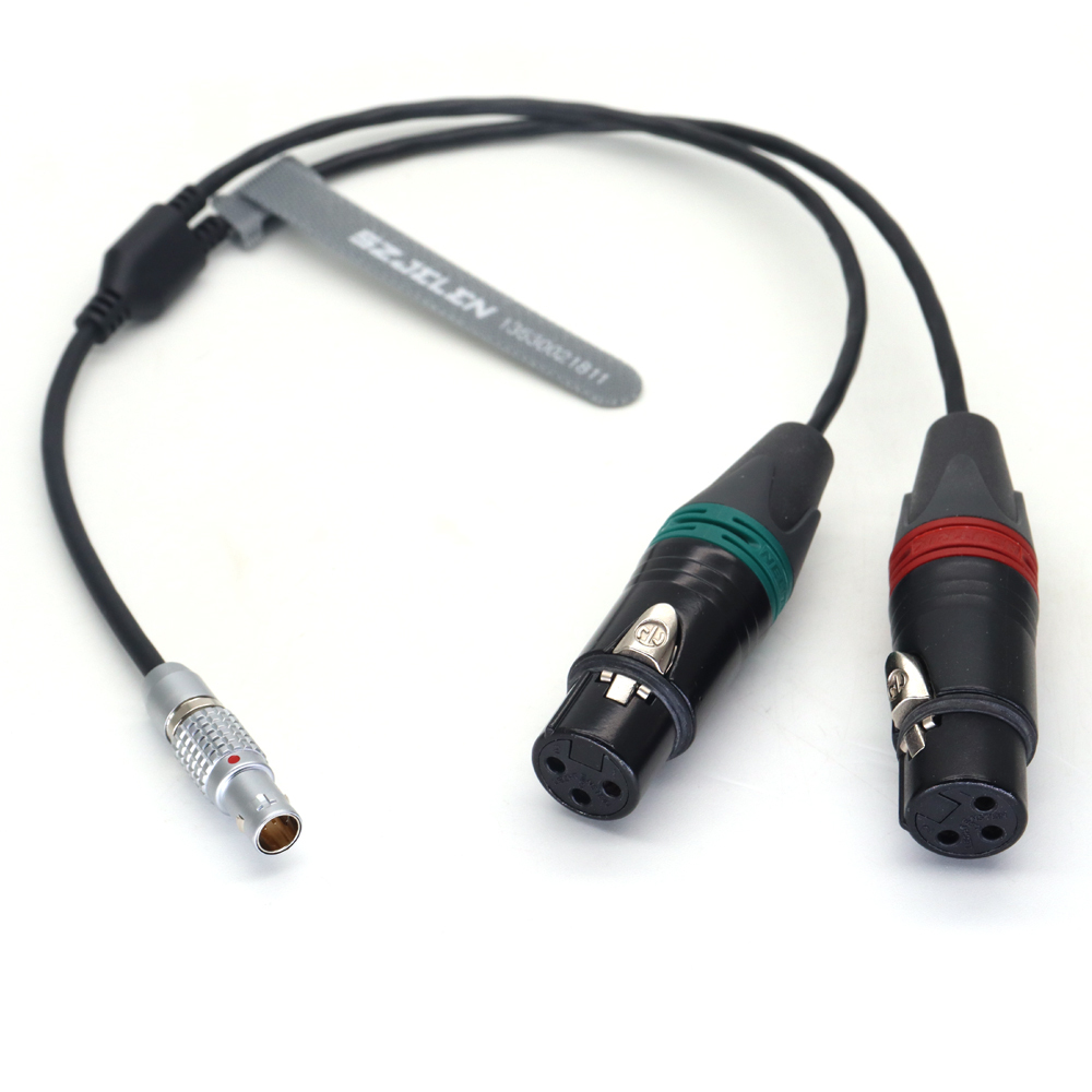 Audio Cable 0B 6Pin to Dual XLR 3Pin Female for ARRI ALEXA Mini LF/35