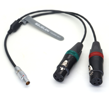 Audio Cable 0B 6Pin to Dual XLR 3Pin Female for ARRI ALEXA Mini LF/35