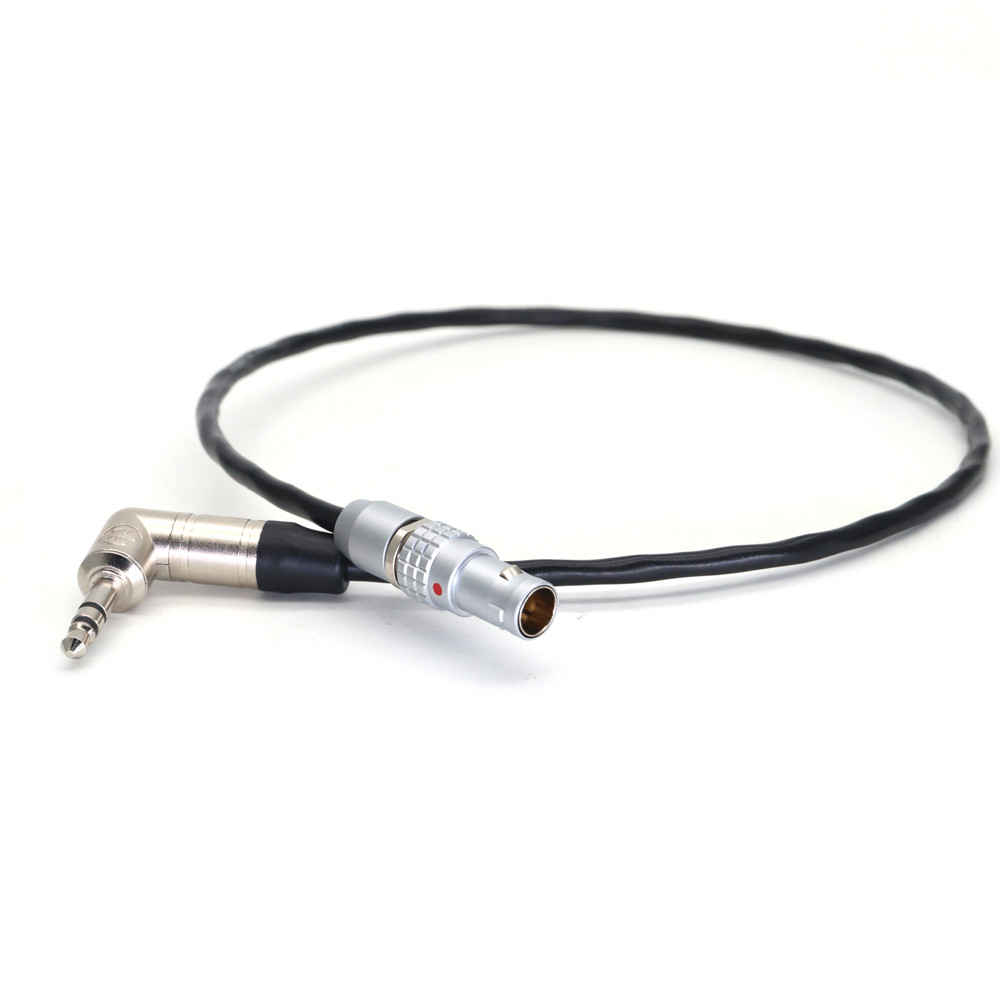 Timecode Cable Elbow 3.5mm TRS to Short 0B 5Pin for ARRI Alexa Mini/XT