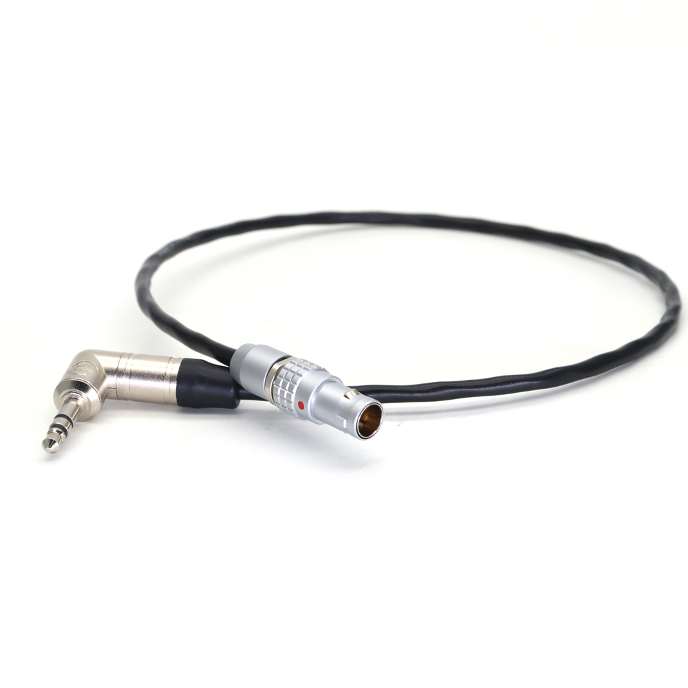 Timecode Cable Elbow 3.5mm TRS to Short 0B 5Pin for ARRI Alexa Mini/XT